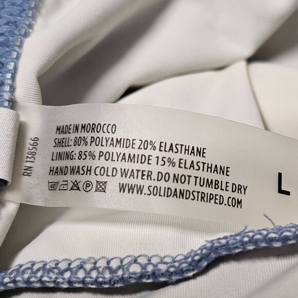 Solid & Striped The Victoria One Piece Swimsuit Size L Blue - Picture 10 of 12